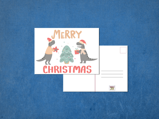A Dinosaur Christmas - Postcard