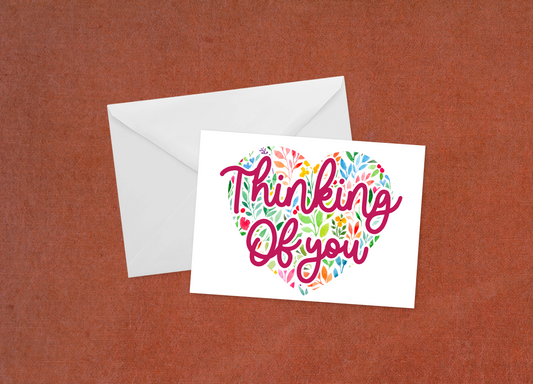 Thinking of You (Heart) - Flat Card