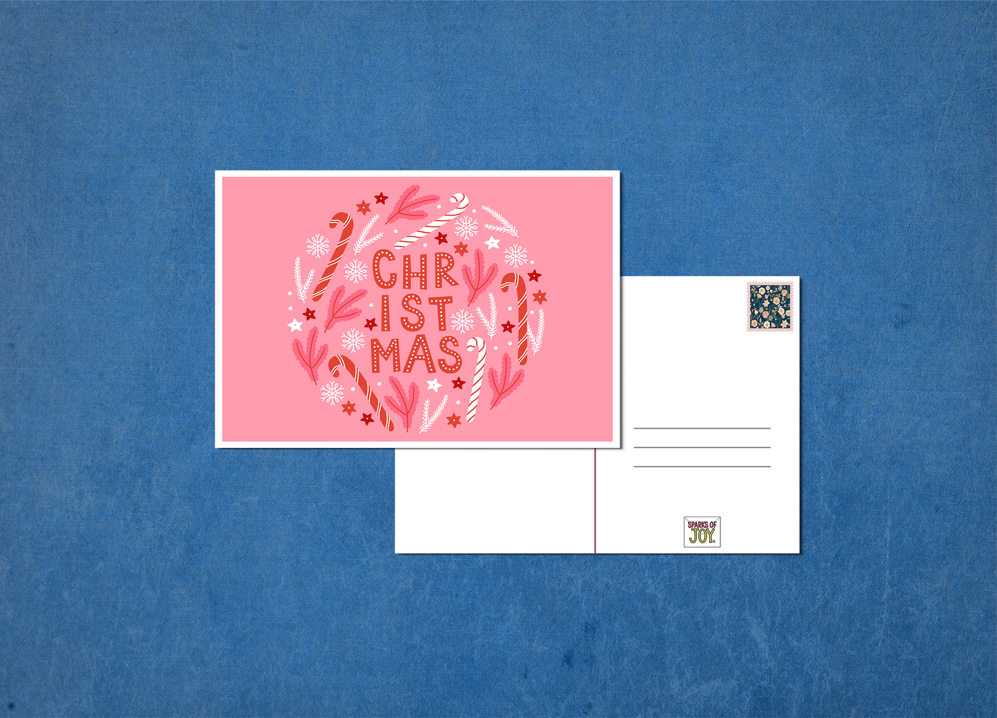 Christmas Candy Cane - Postcard
