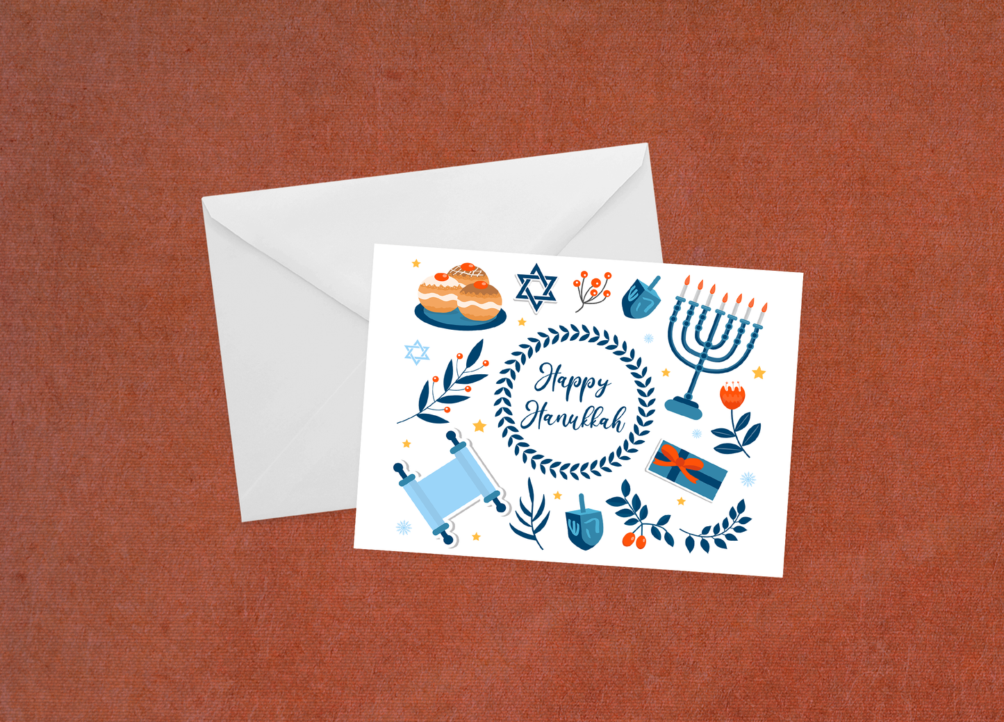 Happy Hanukkah - Flat Card