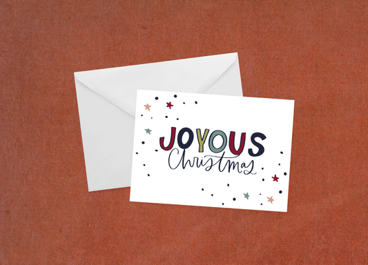 Joyous Christmas - Flat Card