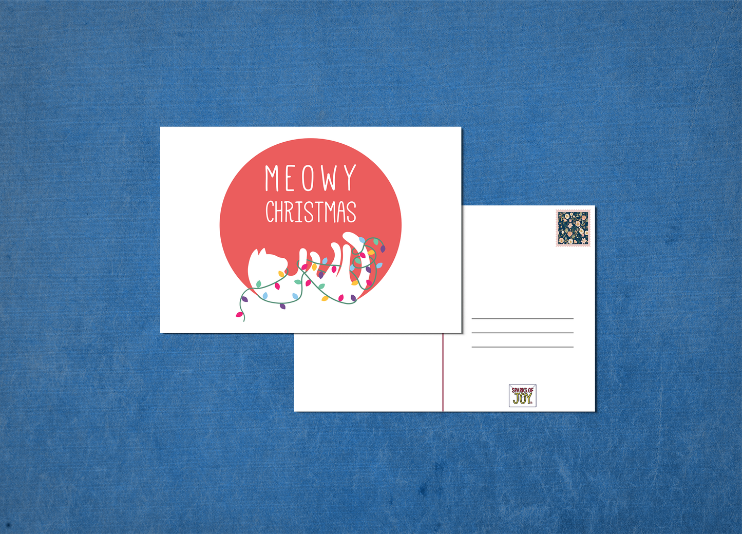 Meowy Christmas - Postcard