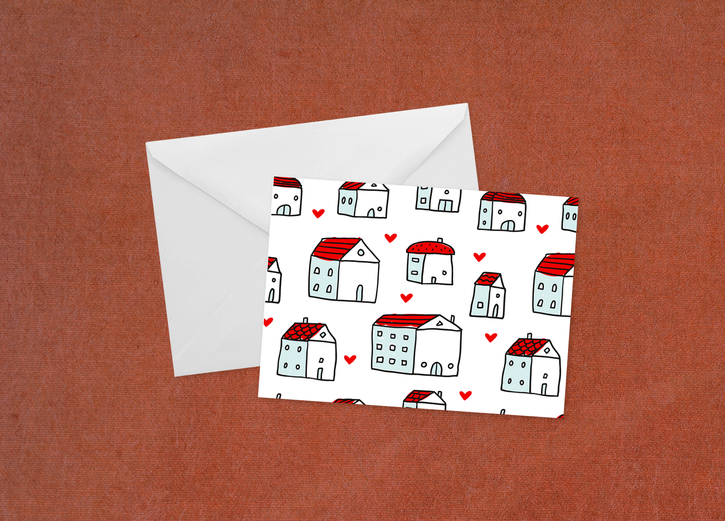 Doodle Homes - Flat Card