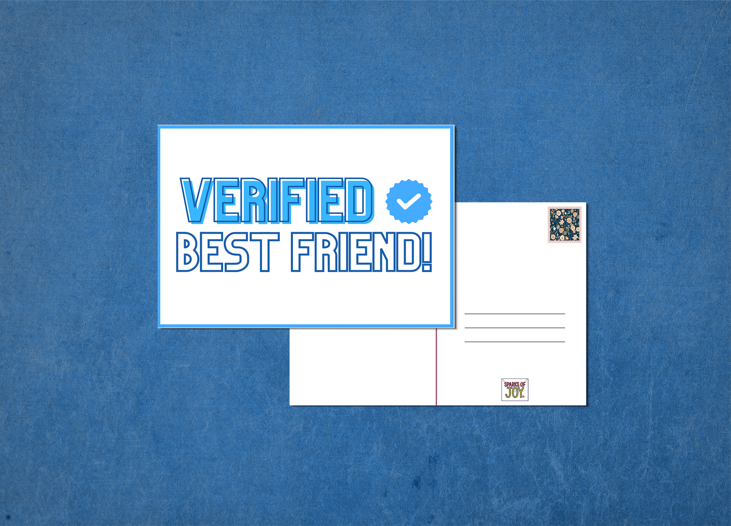 Verified Best Friend - Postcard