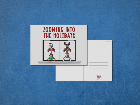 Zooming Into The Holidays - Postcard